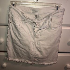White denim skirt